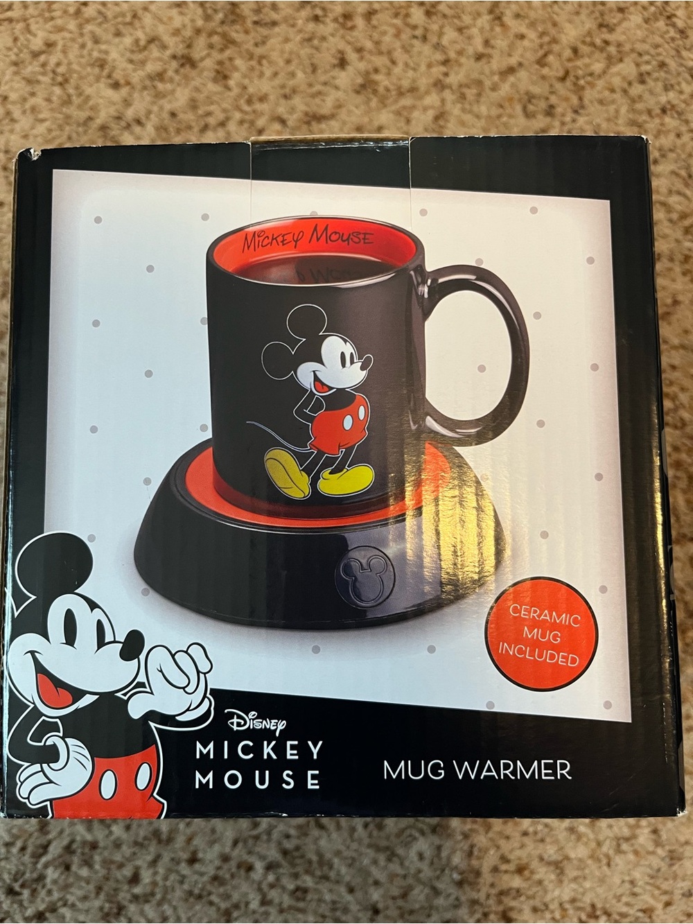 Mickey Mouse mug and coffee warmer NWT
